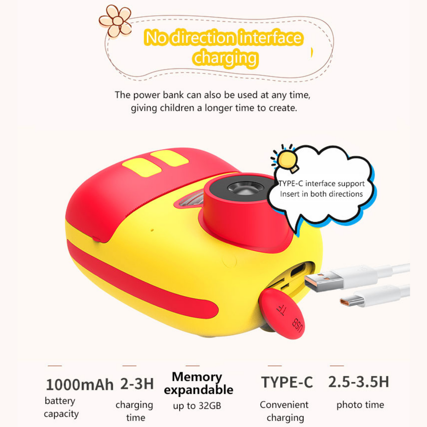 Instant Print Camera for Kids