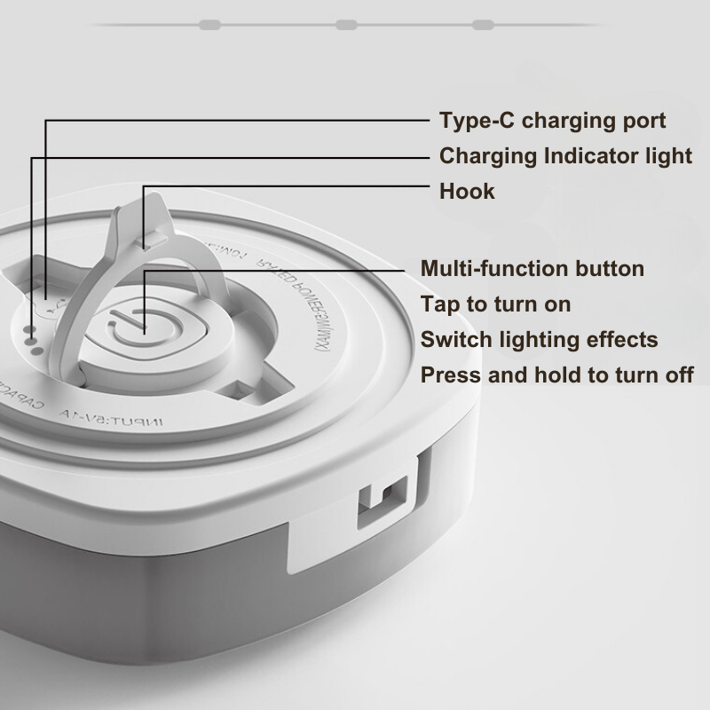 Multi-function LED camping lamp