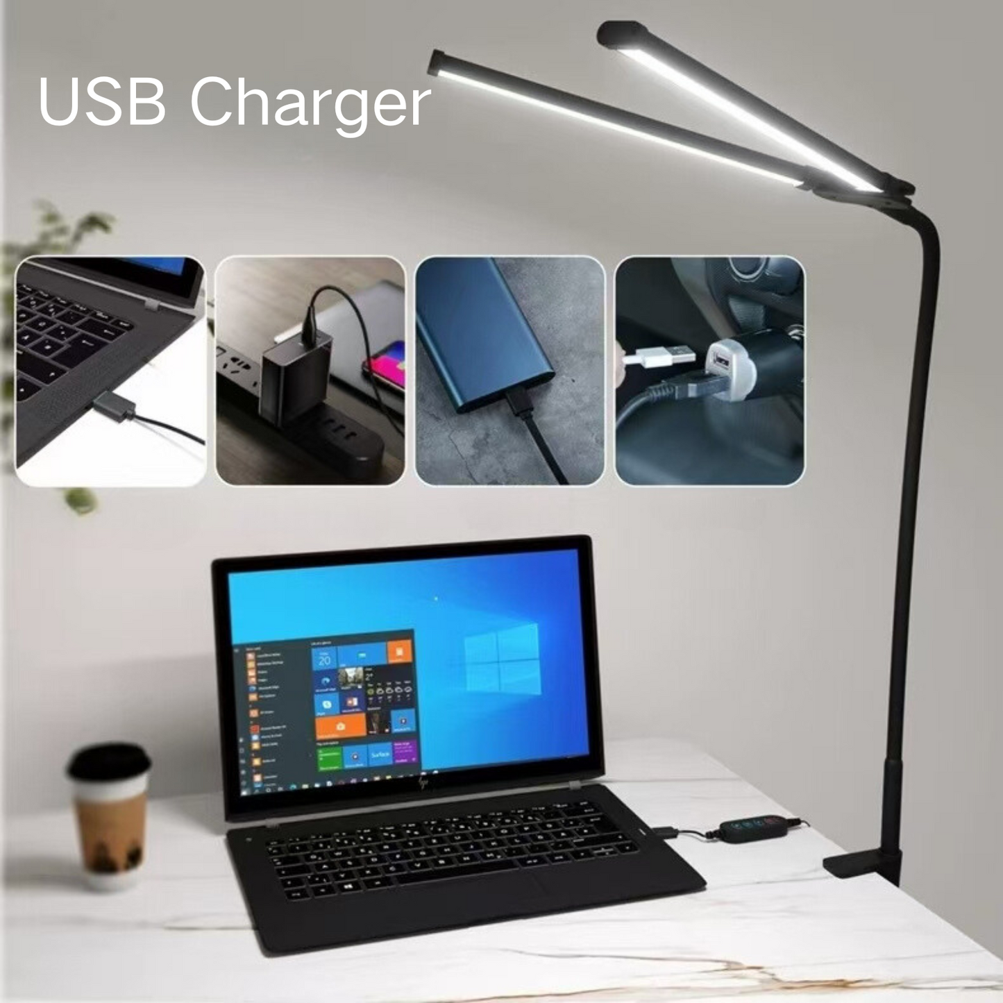 Double Head LED Desk Lamp
