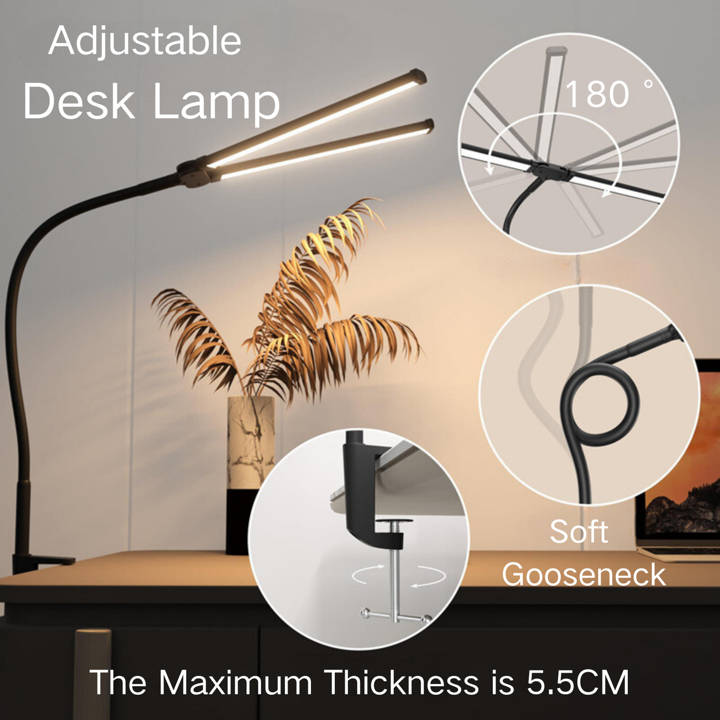 Double Head LED Desk Lamp
