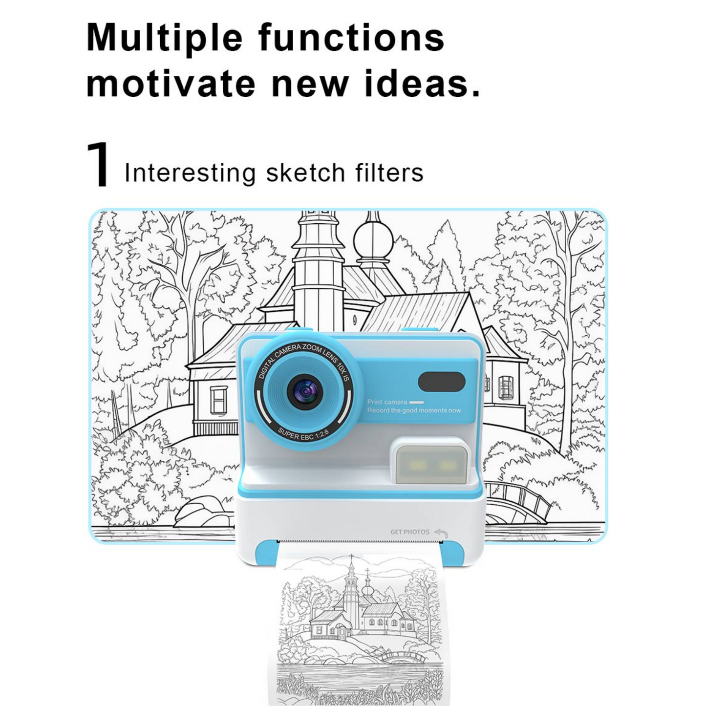 Instant Print Camera for Kids