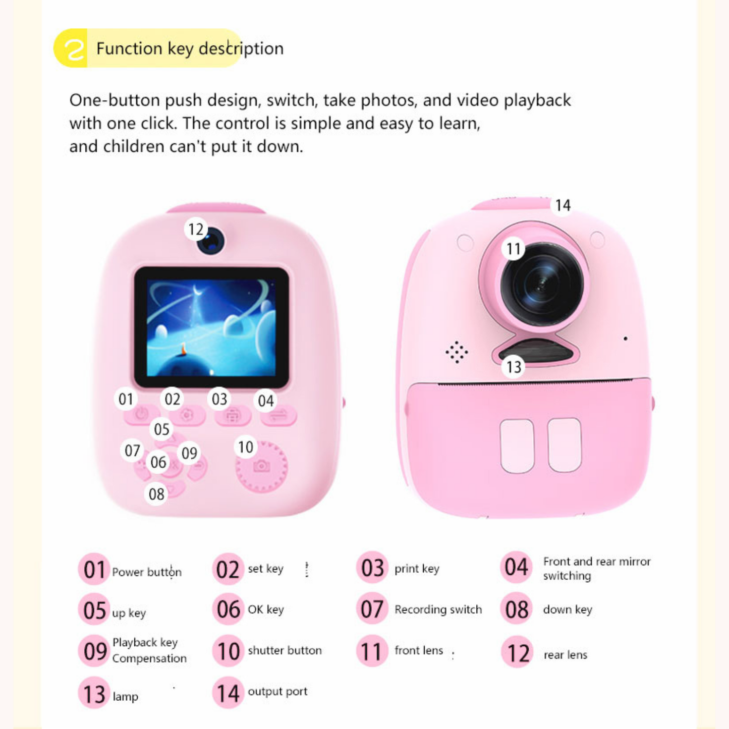 Instant Print Camera for Kids