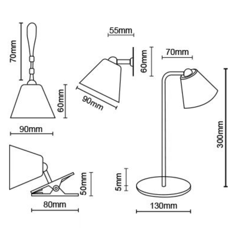 4-in-1 Multi-Function Magnetic LED Desk Lamp